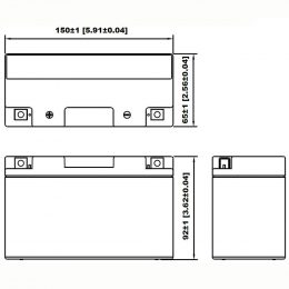 12V 6Ah YG7B_4 dimensions