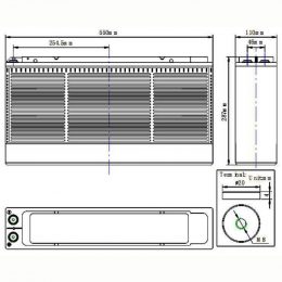 12V 150Ah FCTG12-150 Terminals