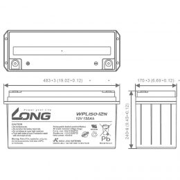 Dimensions LONG WPL150-12N