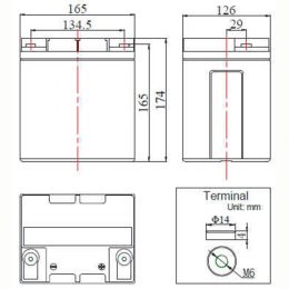 FCD 12V 26Ah accumulator Deep Cycle