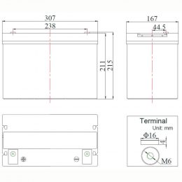 FC 12V 90Ah AT terminals