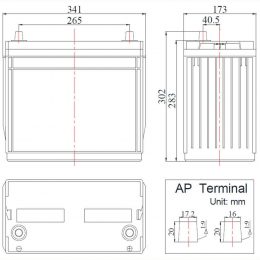 FCDG 12V 135Ah AY Terminals