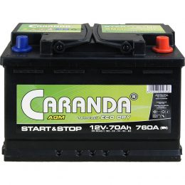 12V 70Ah 760A CARANDA START STOP AGM 1