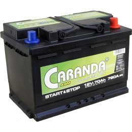 12V 70Ah 760A CARANDA START STOP AGM 3