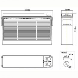 12V 190Ah FCTG12-190 Terminals